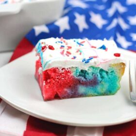 red white and blue jello poke cake