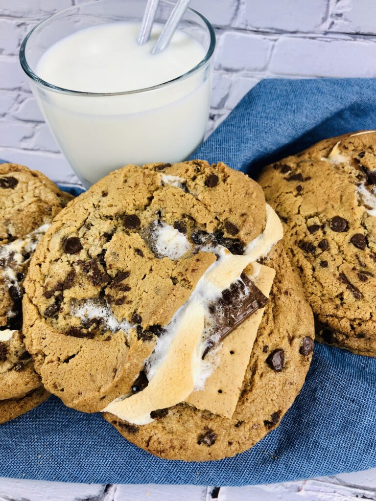smookies with glass of milk