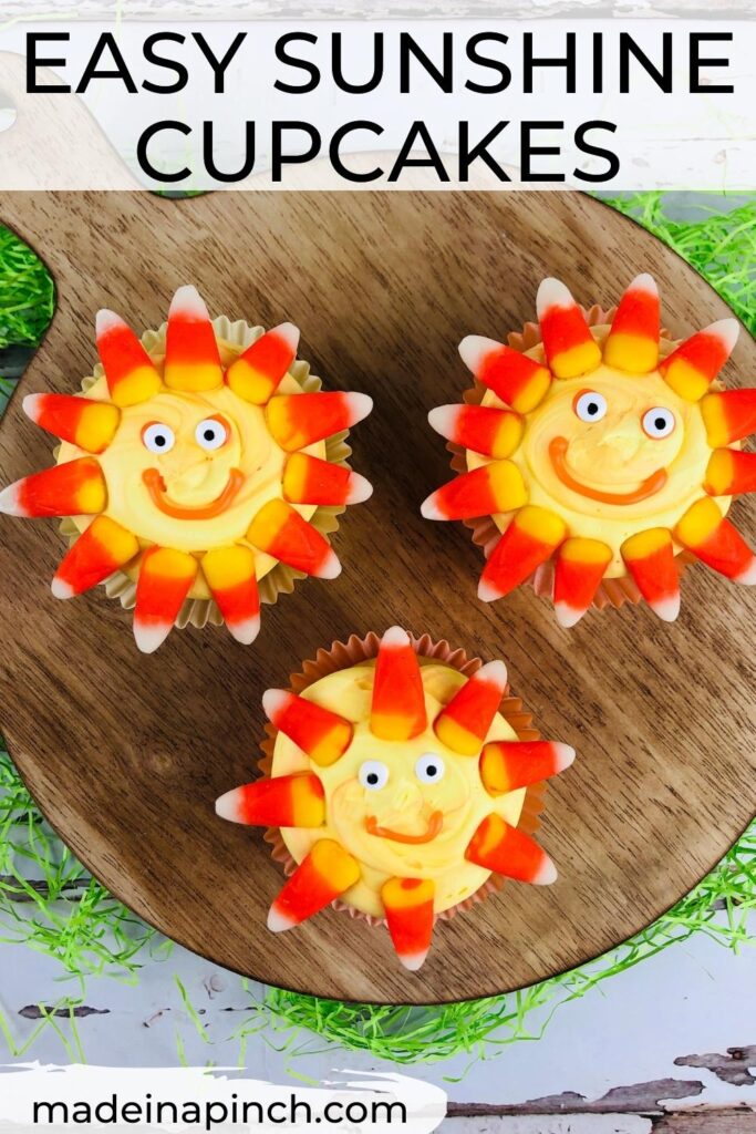 sunshine cupcakes pin image