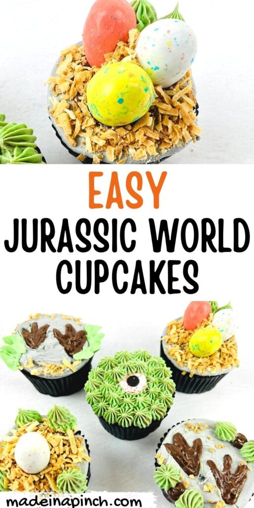 Jurassic World dinosaur cupcakes