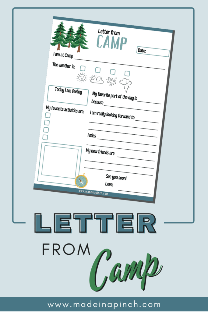 summer camp letter to parents pin