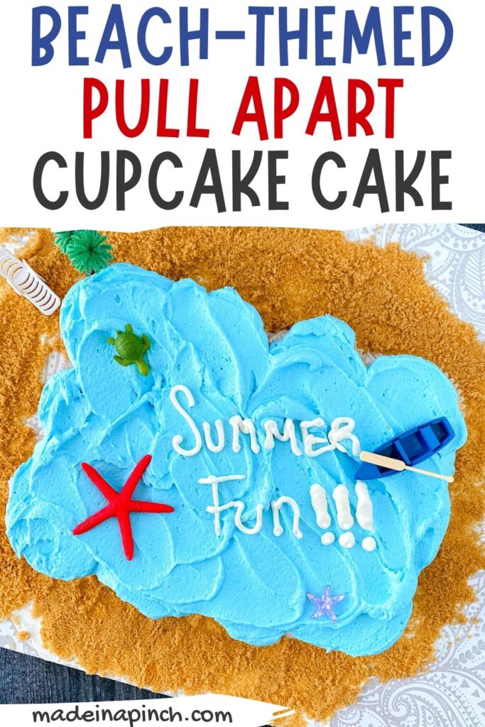 pull apart beach cupcake cake