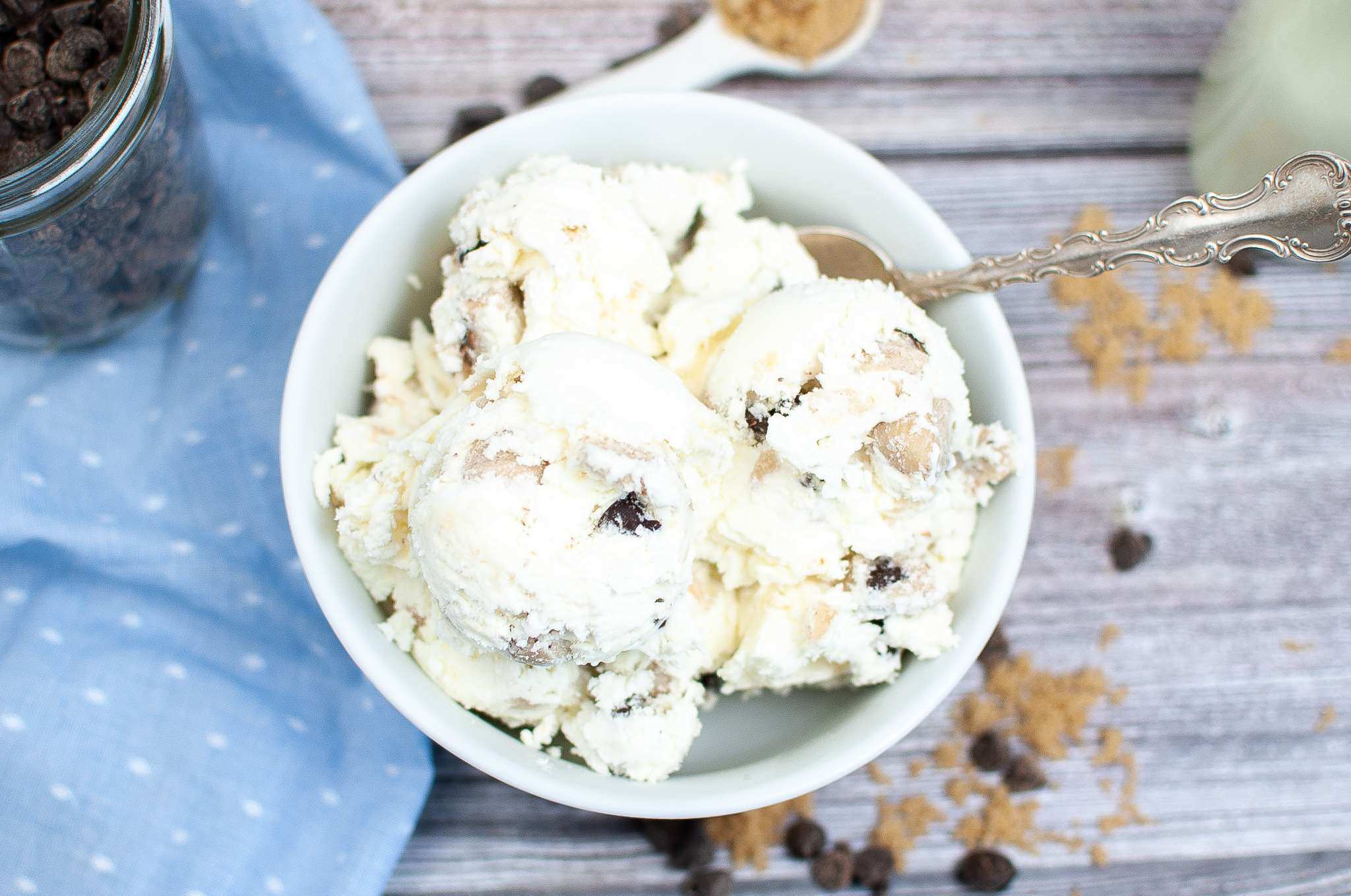 Chocolate Chip Cookie Dough Ice Cream (Easy No-Churn Recipe)