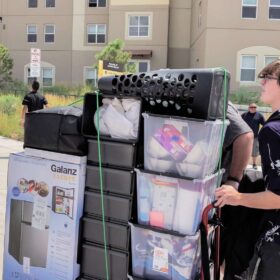 college student moving in who used a college move in checklist to have everything he needed