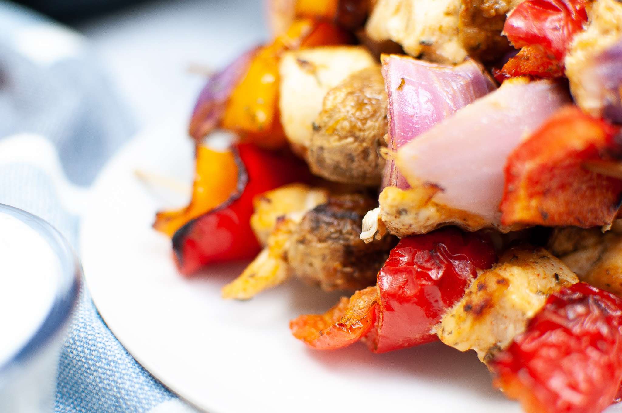 Air Fryer Greek Chicken Kabobs Made In A Pinch