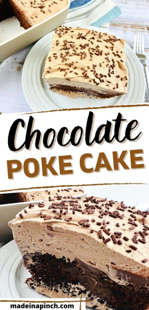 death by chocolate poke cake pin