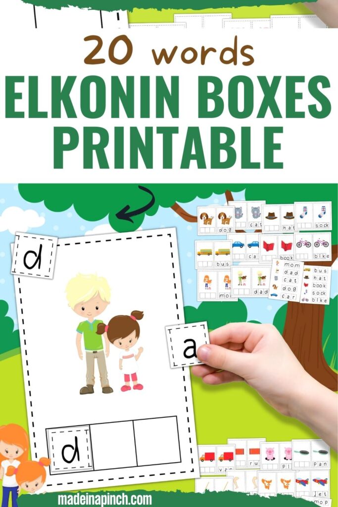 Elkonin Boxes (CVC word practice sheets) pin image