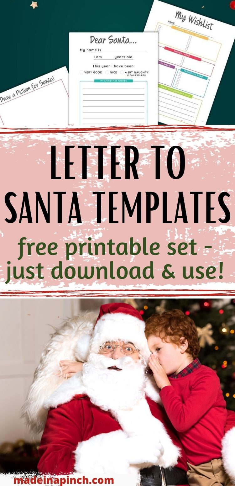 Best Printable Letter To Santa Template (Cute & Free!) - Made In A Pinch