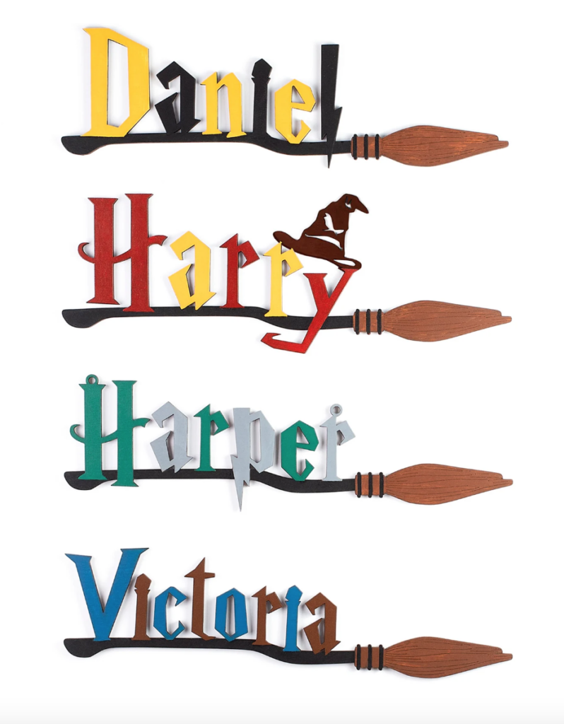 custom Harry Potter name wall hanging