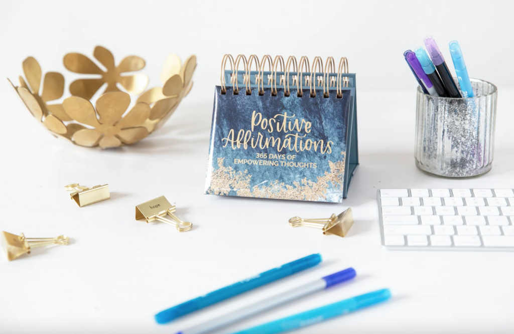 positive affirmations desk calendar christmas teacher gift idea