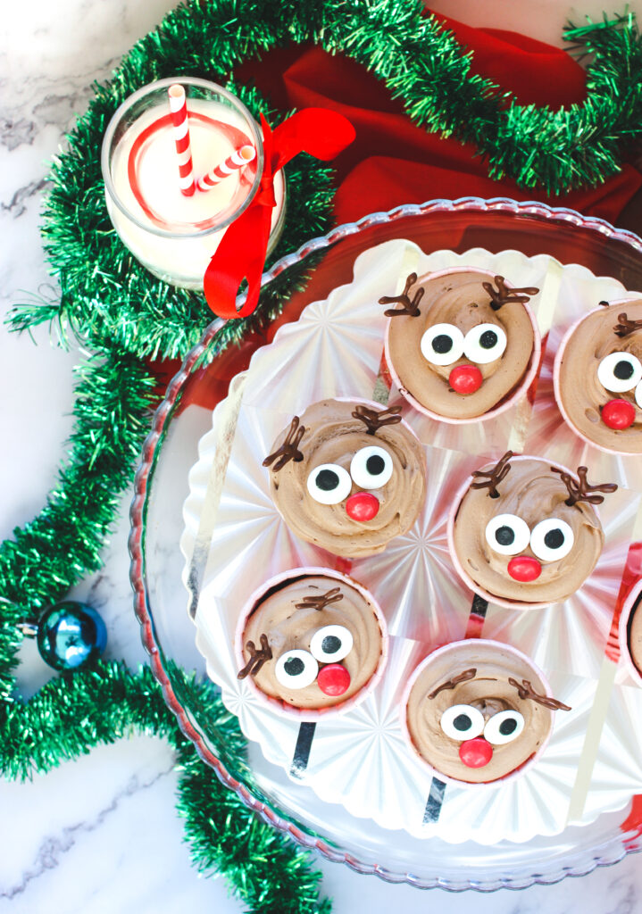 reindeer cupcakes from above