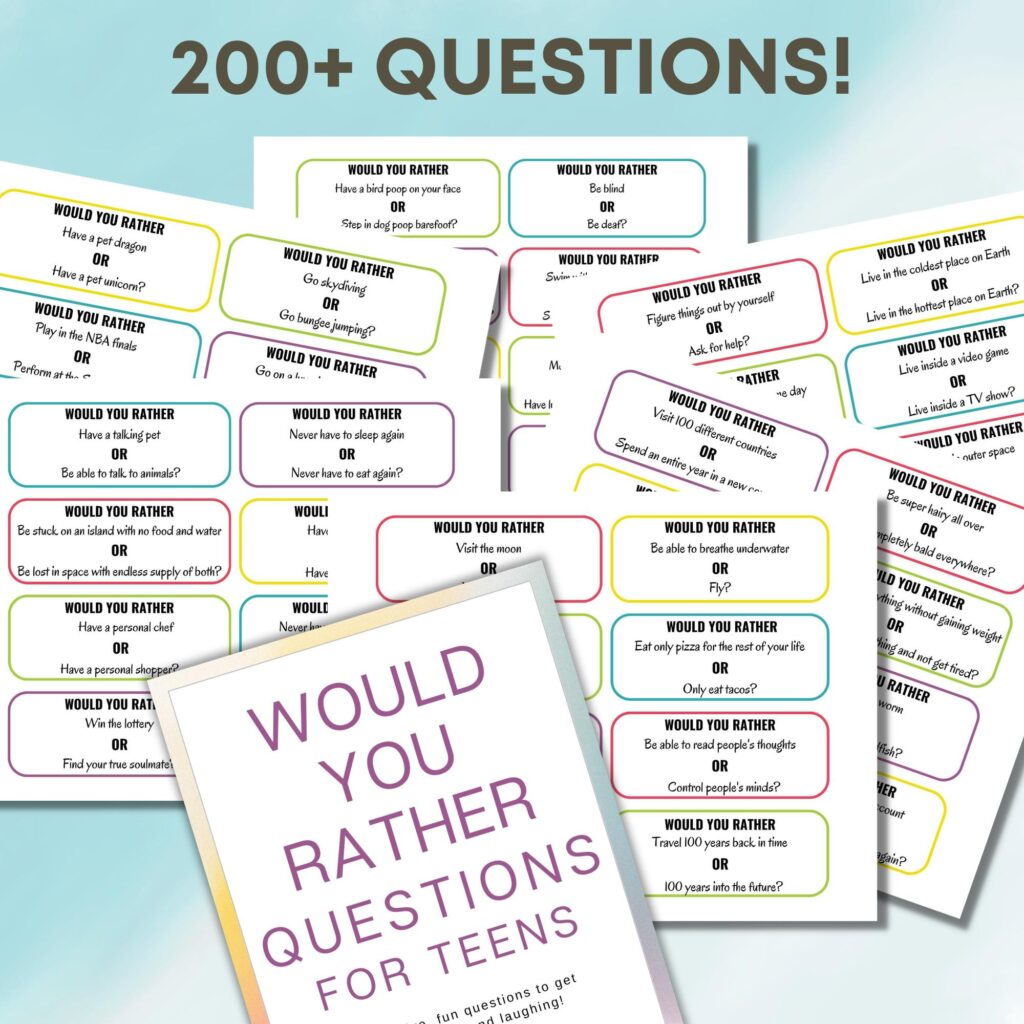 would you rather questions teen edition mockup
