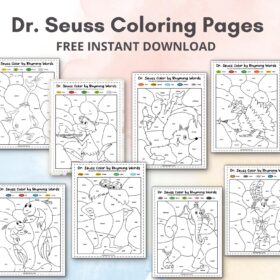 Dr. Seuss color by rhyming word
