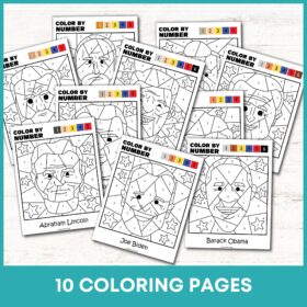 presidents day coloring pages mockup