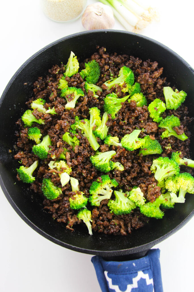 adding broccoli to recipe