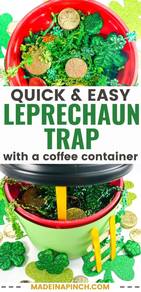 coffee filter leprechaun trap pin image