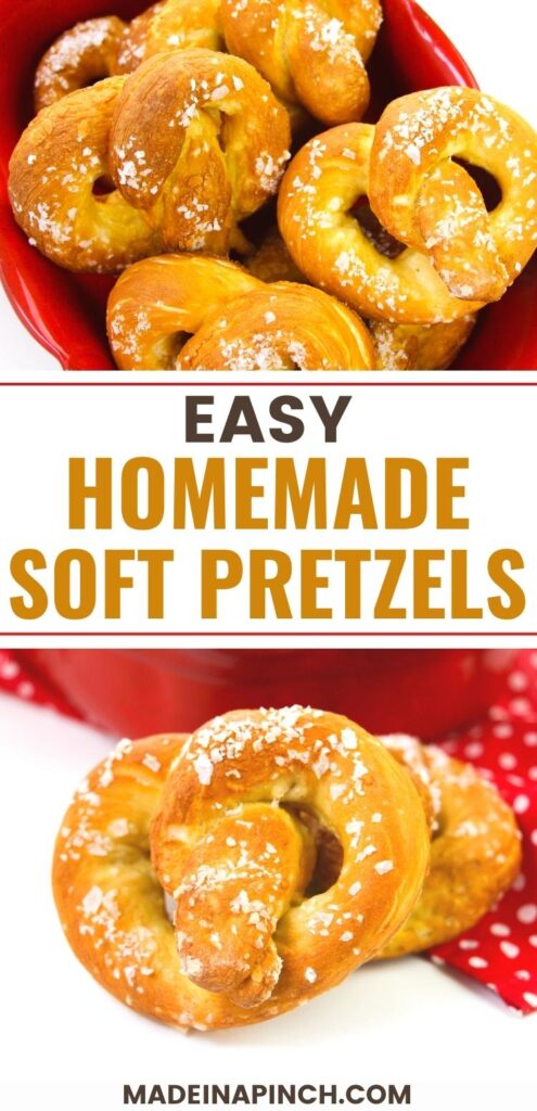 homemade soft pretzels pin image
