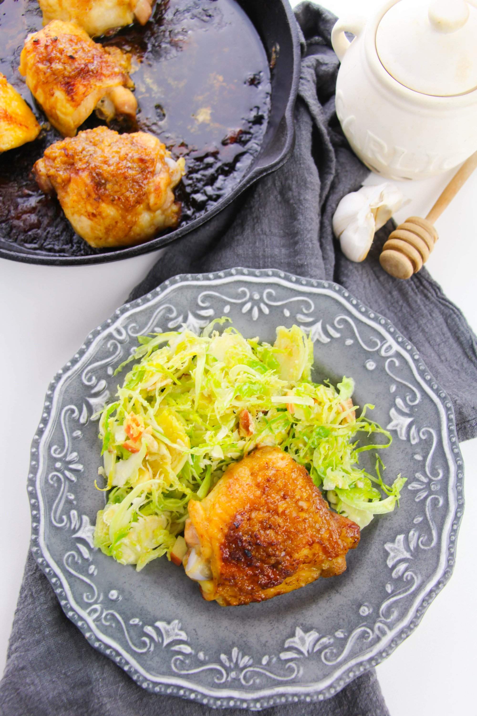 Easy Baked Honey Mustard Chicken Thighs - Made In A Pinch