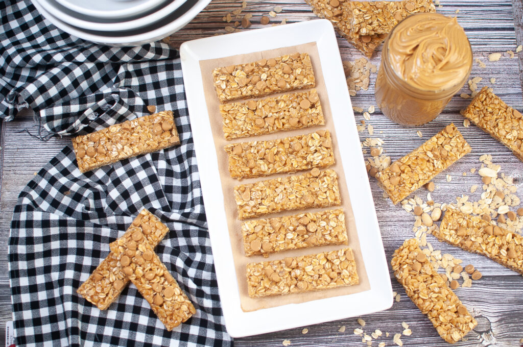peanut butter granola bars for baseball snack