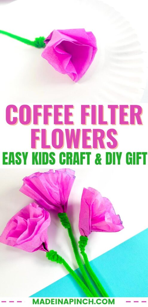 coffee filter flowers pin image