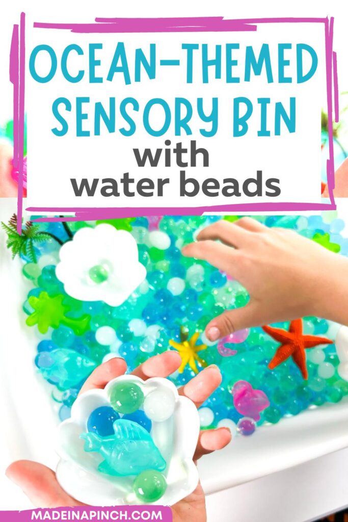 ocean sensory bin pin image
