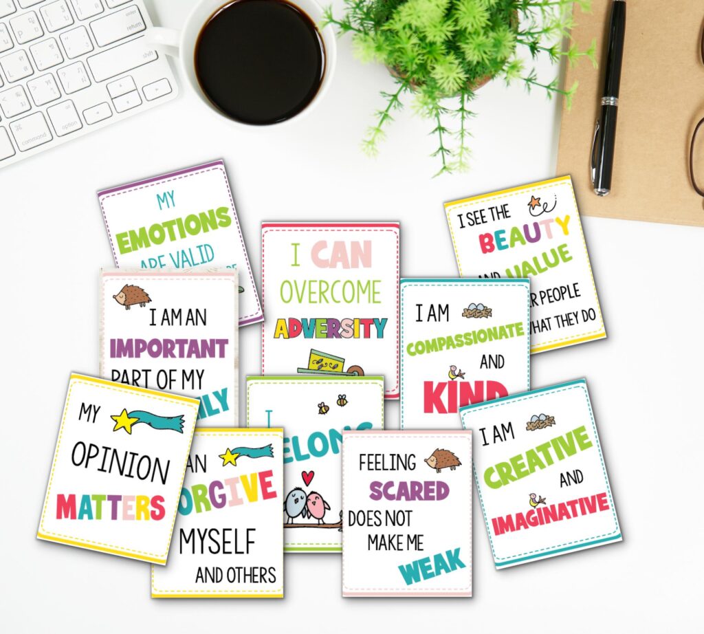 mockup of positive affirmations for teens