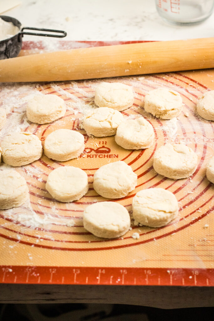 cut biscuit dough