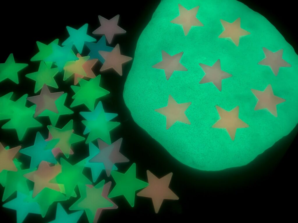 glow in the dark slime at night