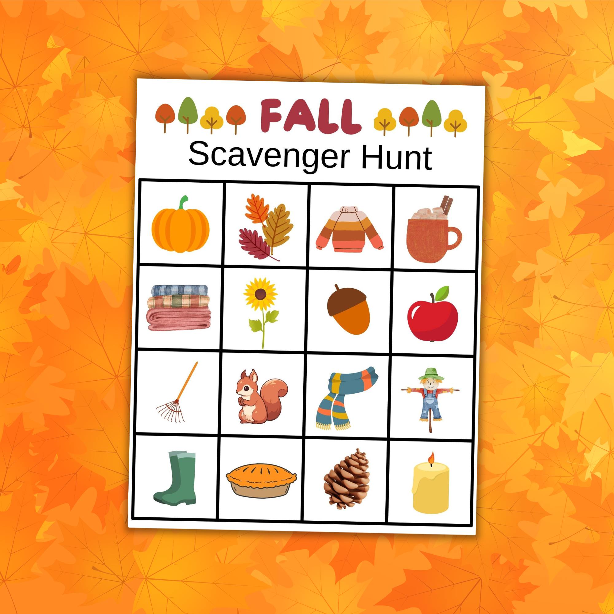 Free Fall Scavenger Hunt Printable: Fun With Nature - Made In A Pinch