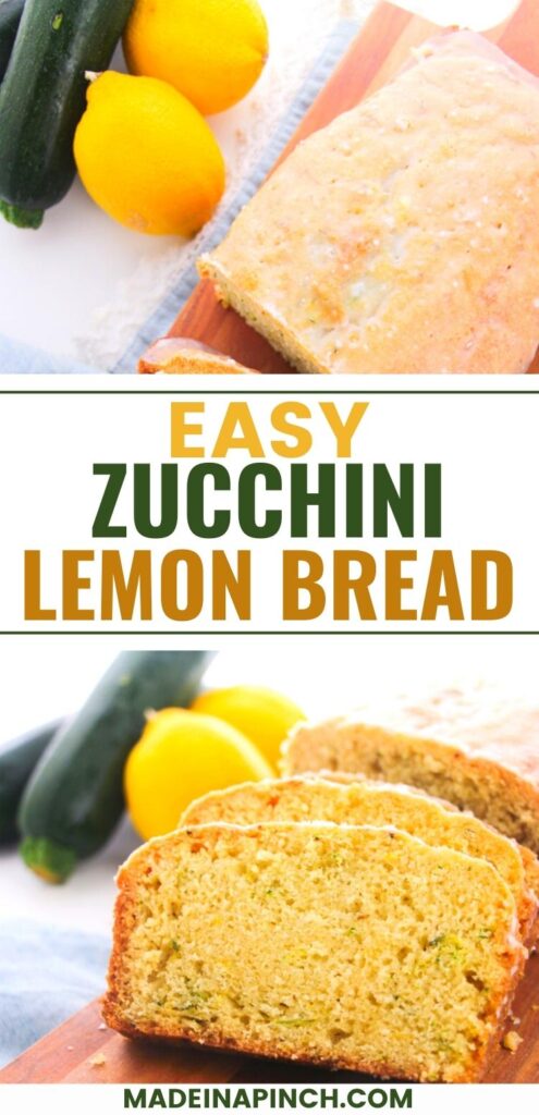 lemon zucchini bread pin image