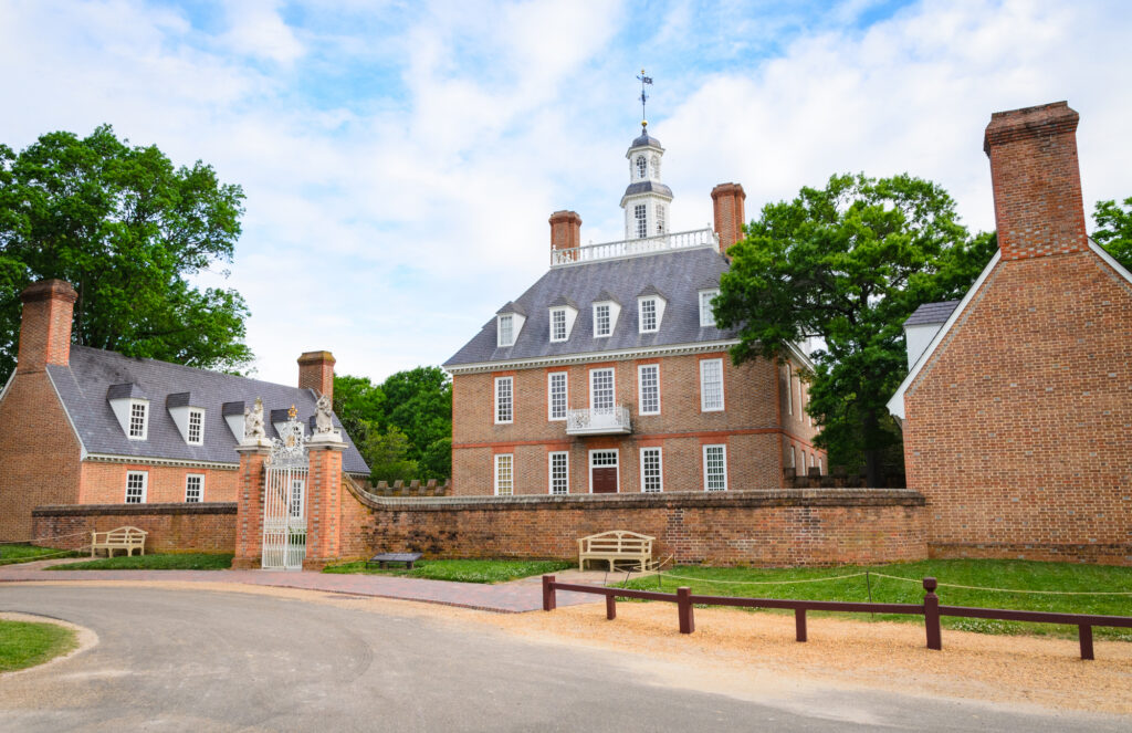 governor's mansion in Colonial Williamsburg