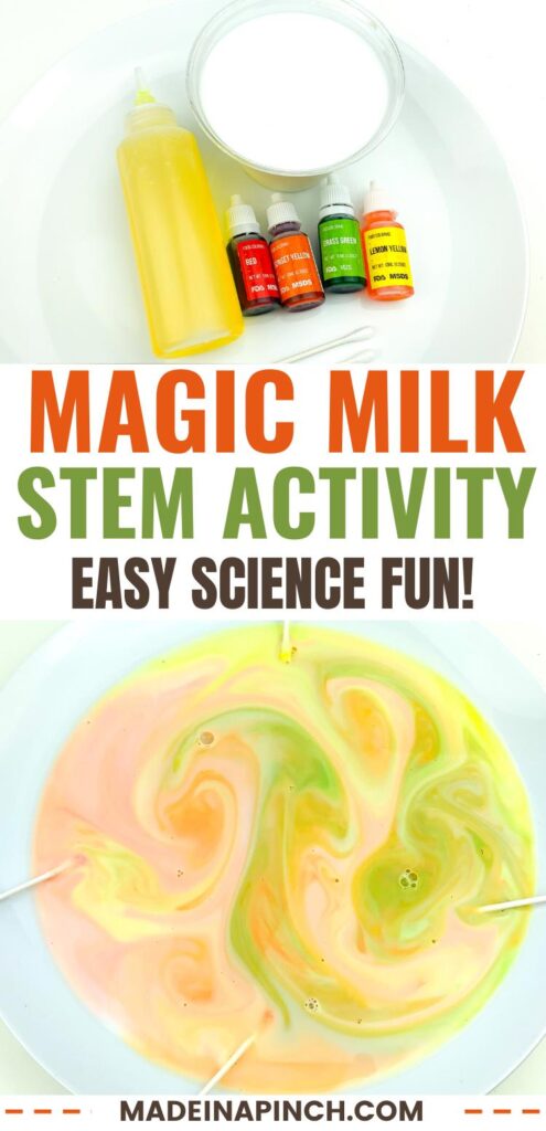 magic milk STEM activity pin