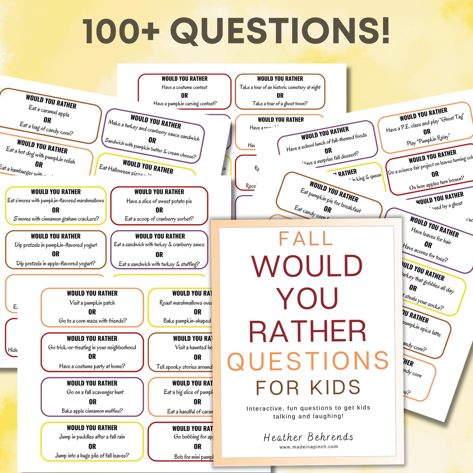 Fun Fall Themed Would You Rather Questions For Kids Made In A Pinch Fun Fall Themed Would You Rather Questions For Kids Made In A Pinch