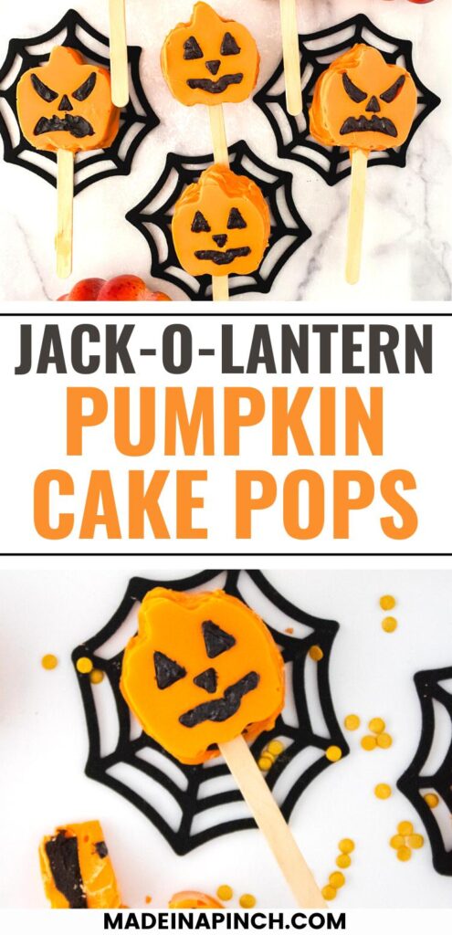 jack-o-lantern pumpkin cake pops