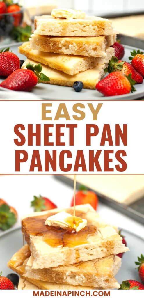 easy sheet pan pancakes pin