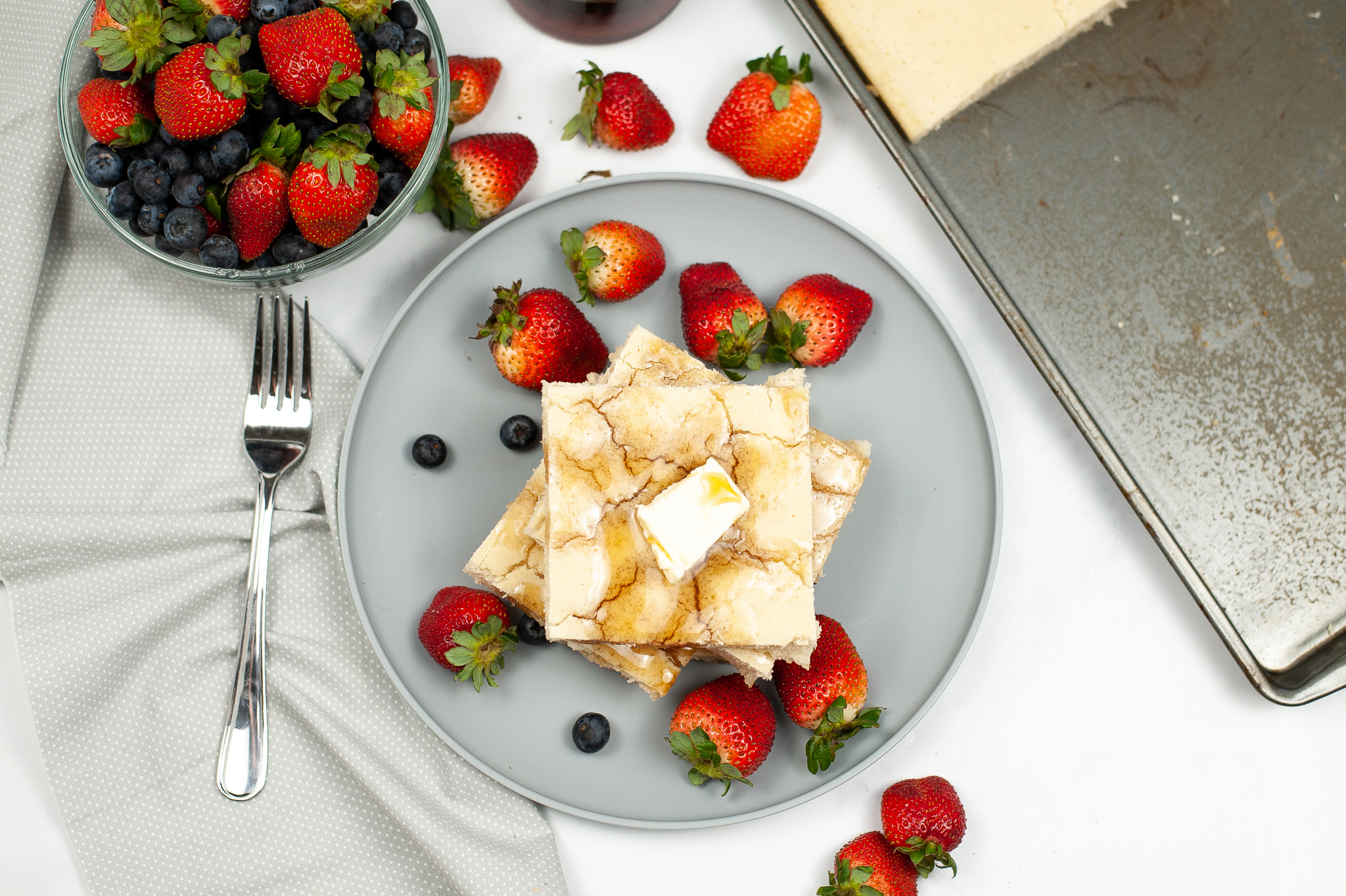 Easy Fluffy Homemade Sheet Pan Pancakes Recipe - Made In A Pinch