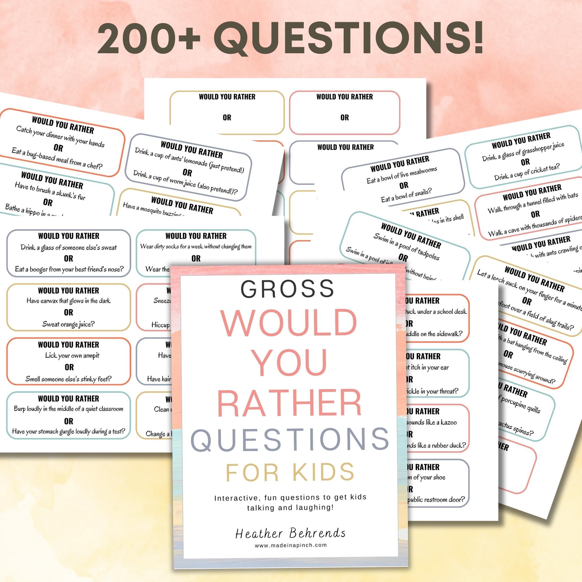 Gross Would You Rather Questions: Hilarious Choices For Kids - Made In ...