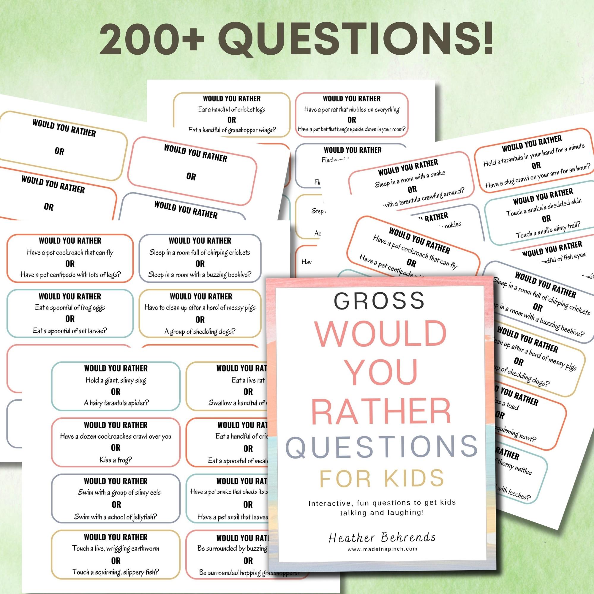 Gross Would You Rather Questions: Hilarious Choices For Kids - Made In ...