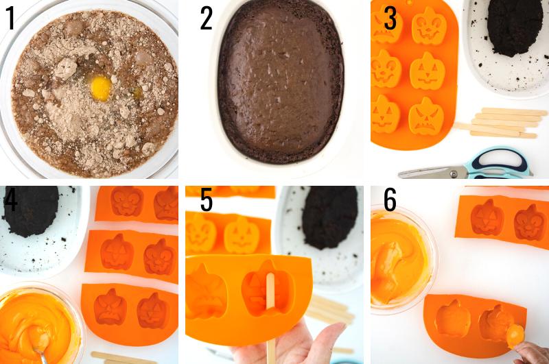pumpkin cake pops process
