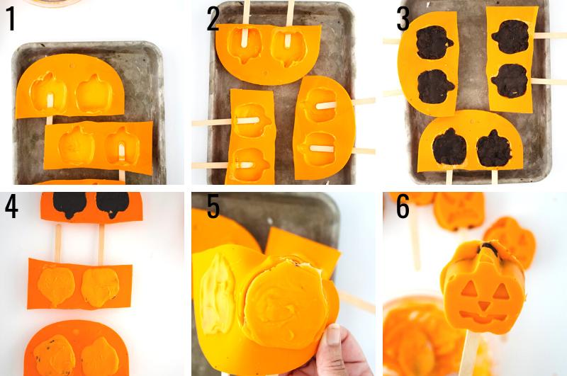 pumpkin cake pops process collage
