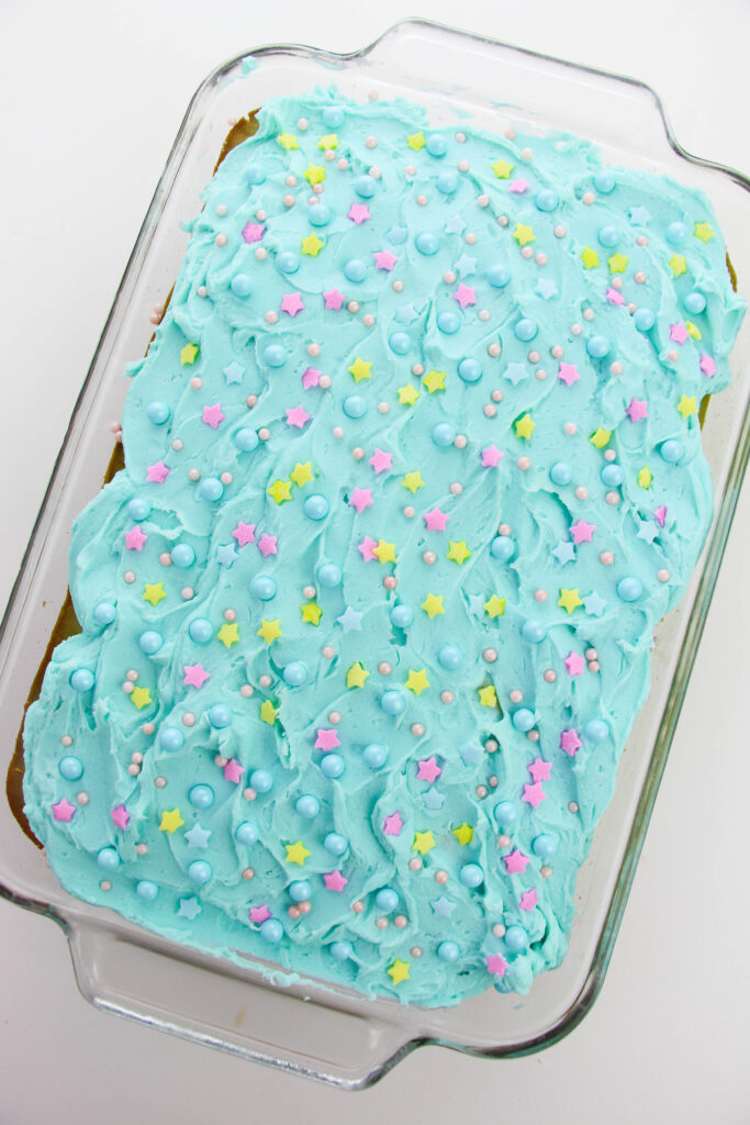 finished cotton candy cake