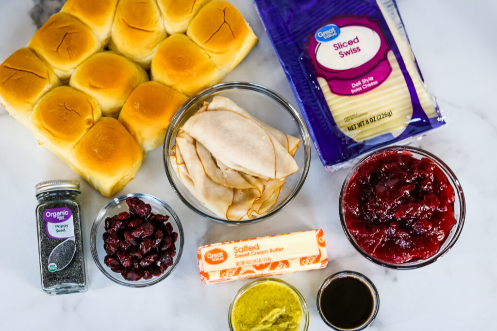 Turkey Cranberry Sliders ingredients