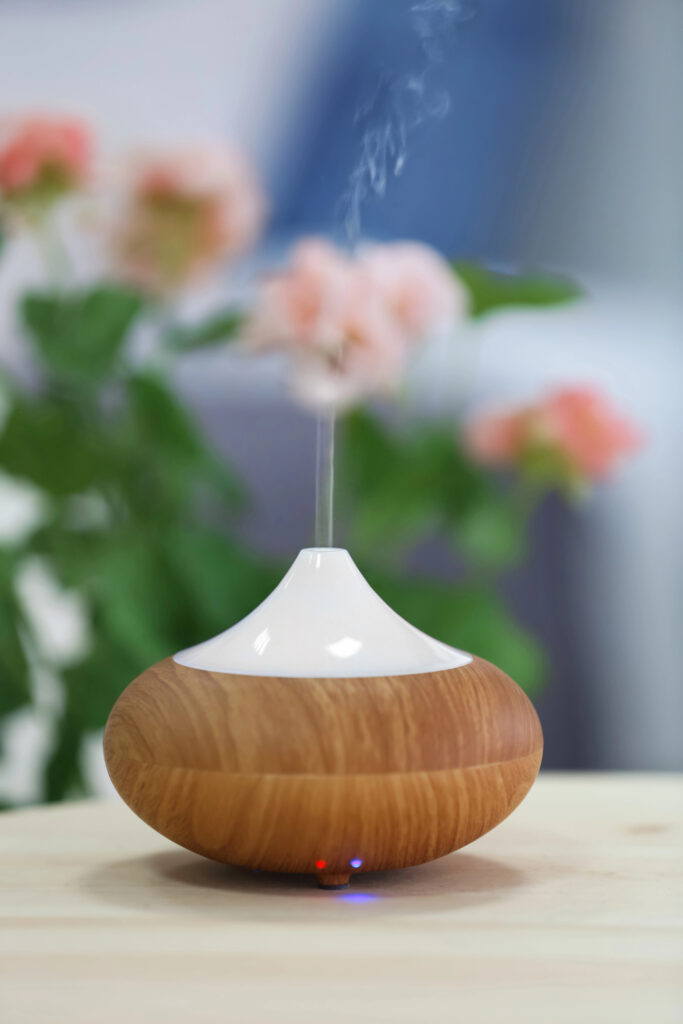 diffuser with spring flower in background