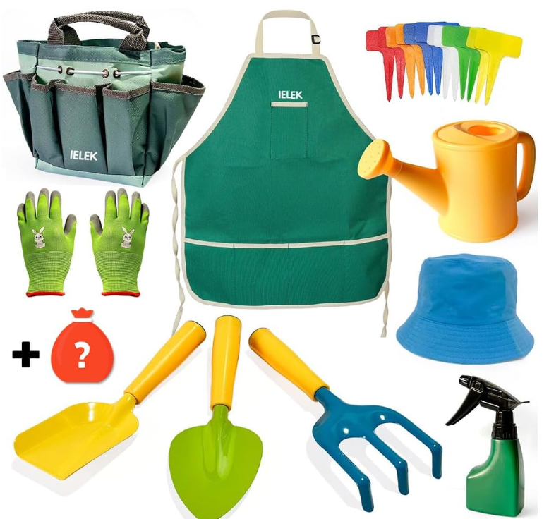 kids gardening tool set makes a great Easter basket idea for toddlers